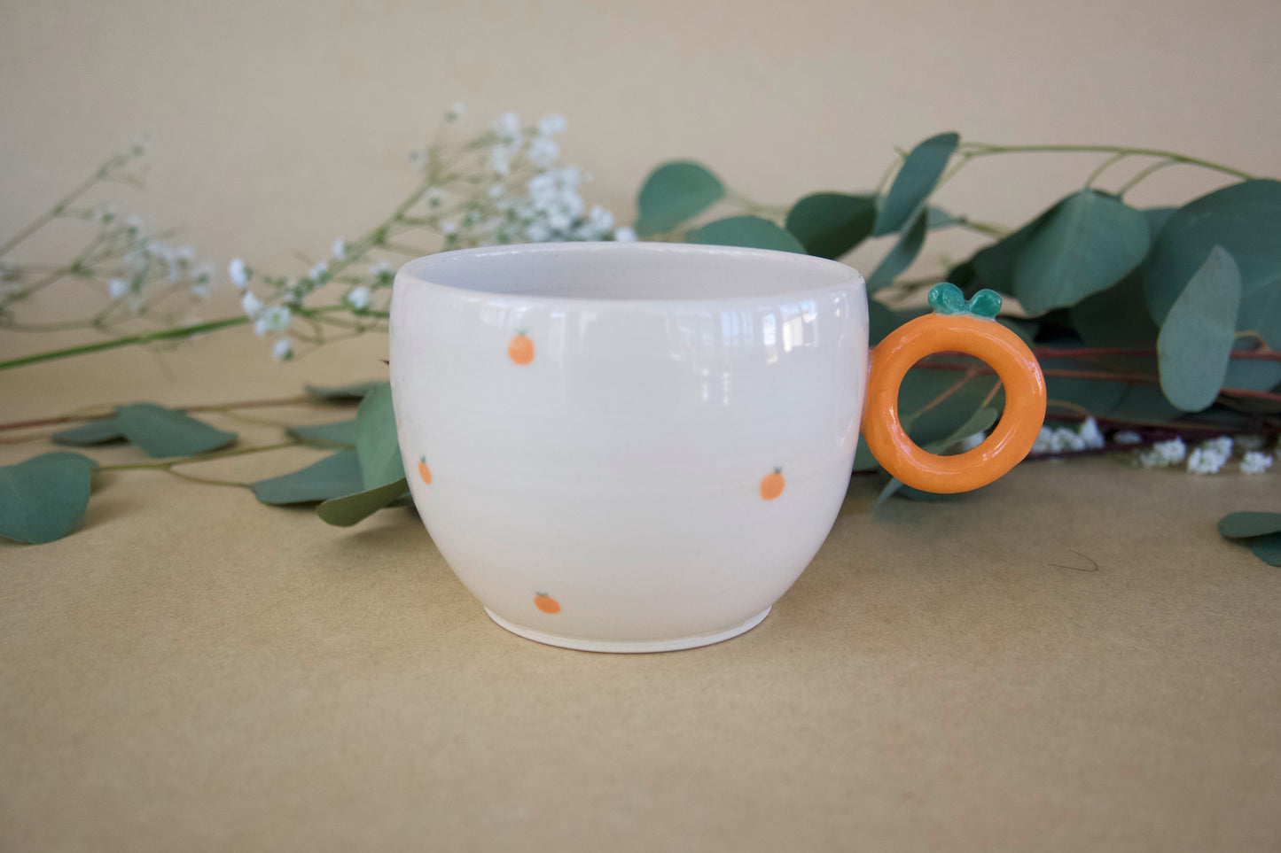 Orange Handle Mug