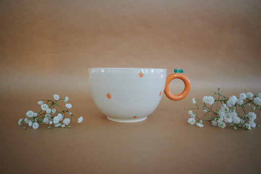 Orange Handle Mug