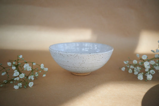 White Stoneware Bowl